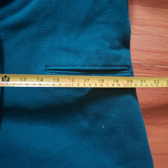 Hunt Club Vintage Womens Green Two Button Merino & Lambs Wool Blazer Sz 10T - Picture 9 of 14